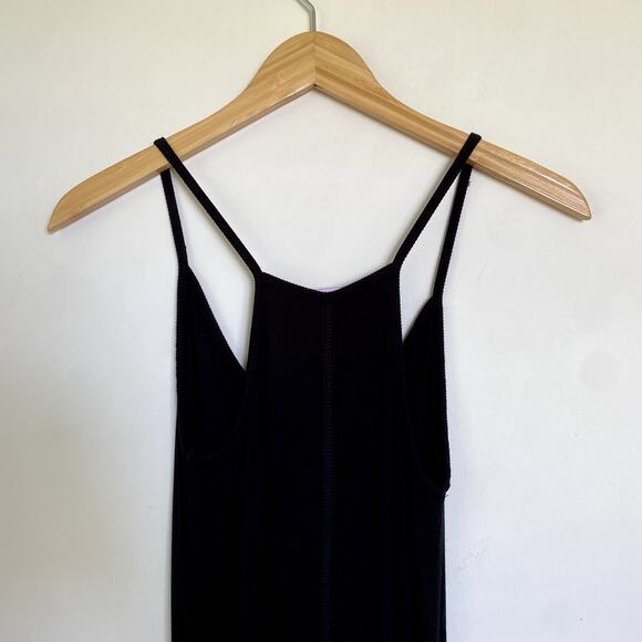 n: Philanthropy Ribbed Lace up Front Sleeveless Mini Dress in Black Small - Picture 10 of 10